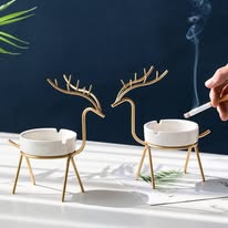 Modern Gold Deer Table Ashtray