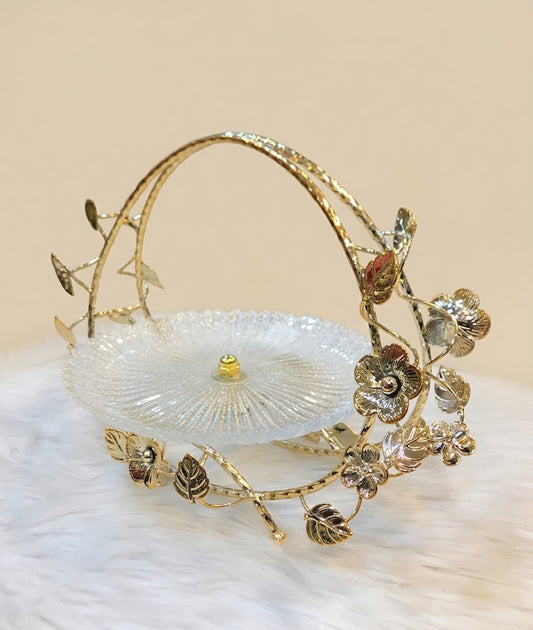 Modern Crystal Cake Stand & Fruit Server
