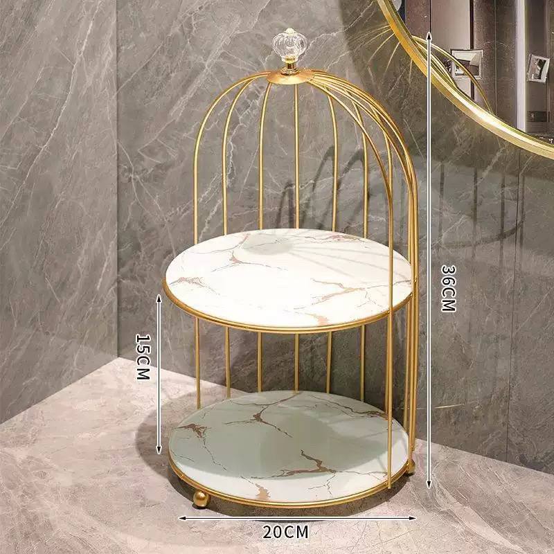 Classic Marble & Gold Cosmetic Organizer