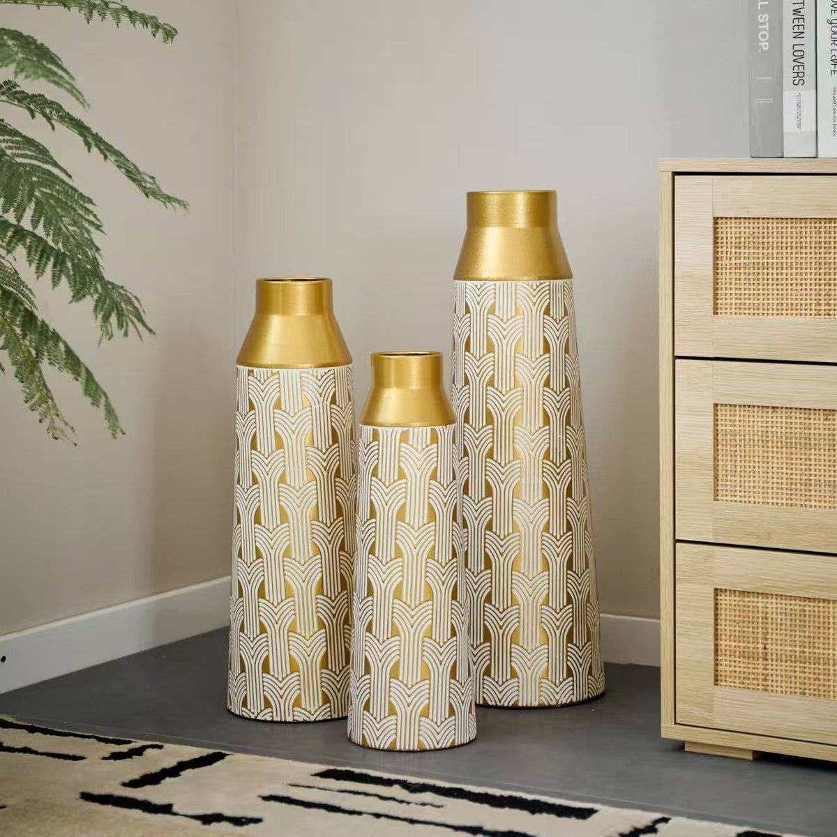 3-Piece Metal Vase Set
