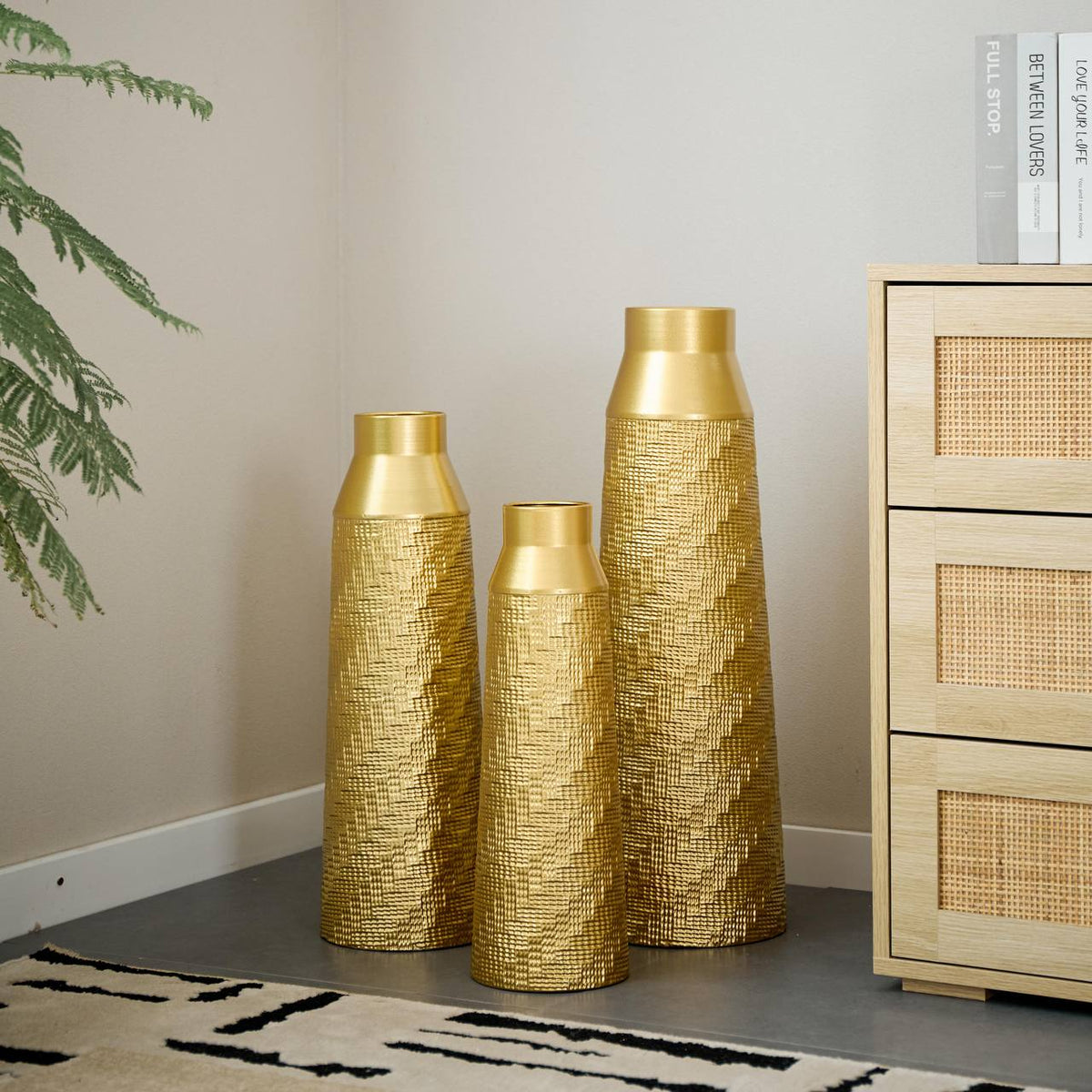 3-Piece Metal Vase Set