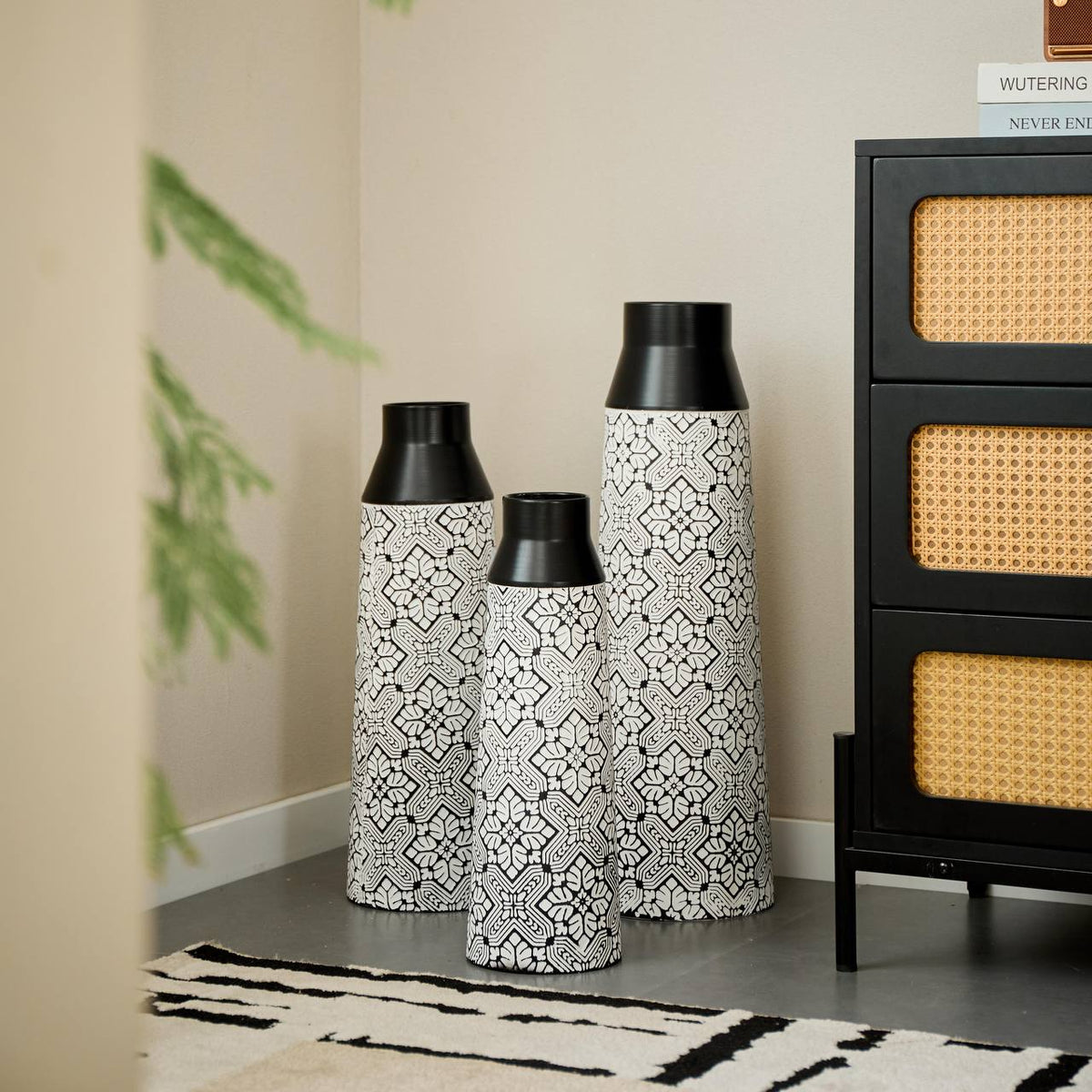 3-Piece Metal Vase Set