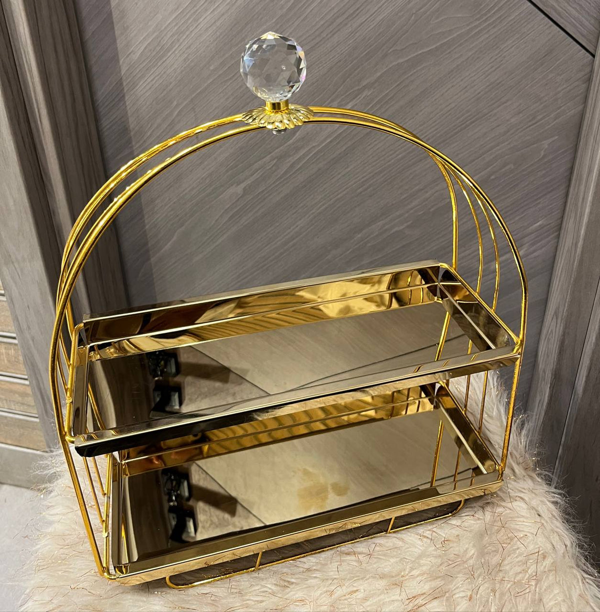 Golden Serving Tray