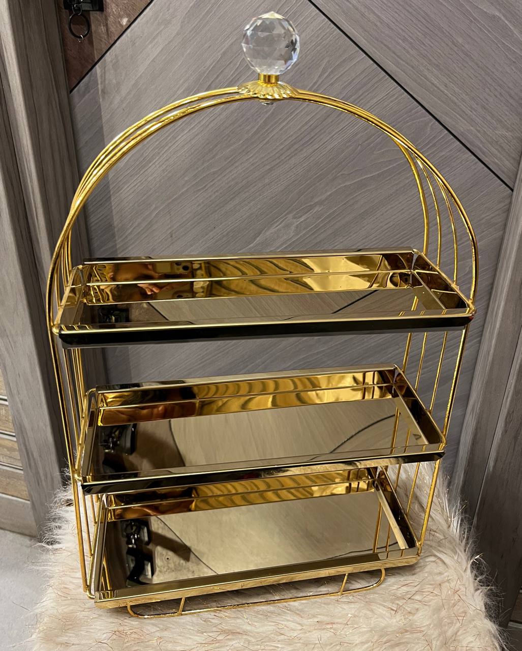 Golden Serving Tray