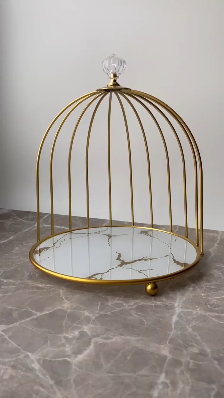 Classic Marble & Gold Cosmetic Organizer